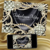 Invitation Fête d'anniversaire perle glamour