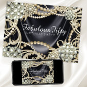 Invitation Fête d'anniversaire perle glamour