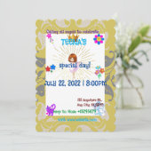 Invitation Fête d'anniversaire PERSONNALISÉE et agréable (Debout devant)