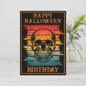 INVITATION FÊTE D'ANNIVERSAIRE PERSONNALISÉE HALLOWEEN FÊTE (Debout devant)