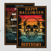 INVITATION FÊTE D'ANNIVERSAIRE PERSONNALISÉE HALLOWEEN FÊTE (Devant / Derrière)