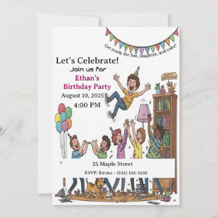 Invitation Fête d'anniversaire personnalisée pour enfants I