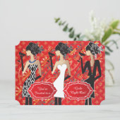 Invitation Fête d'anniversaire personnalisée pour filles (Debout devant)