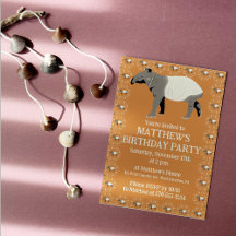 Fête d'anniversaire personnalisée Tapir Malais
