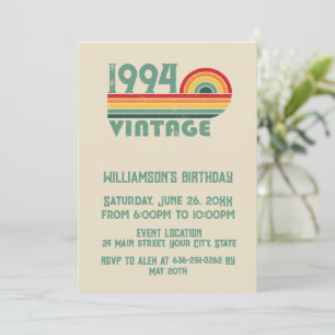 Invitation Fête d'anniversaire personnalisée trente vintage 3