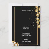 Invitation Fête d'anniversaire personnalisez l'invitation (Dos)