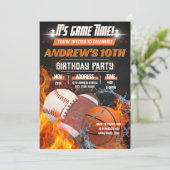 Invitation Fête d'anniversaire personnelle All Star Sport Inv (Debout devant)