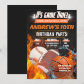 Invitation Fête d'anniversaire personnelle All Star Sport Inv (Devant / Derrière)
