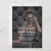Invitation Fête d'anniversaire photo luxe (Devant)