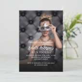 Invitation Fête d'anniversaire photo luxe (Debout devant)