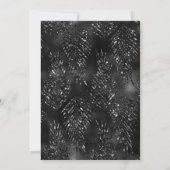 Invitation fête d'anniversaire photo or musique notes luxe (Dos)