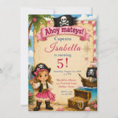 Invitation Fête d'anniversaire pirate (Devant)