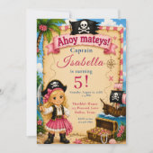 Invitation Fête d'anniversaire pirate (Devant)
