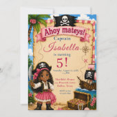 Invitation Fête d'anniversaire pirate (Devant)