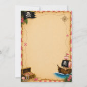 Invitation Fête d'anniversaire pirate (Dos)