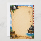 Invitation Fête d'anniversaire pirate (Dos)