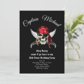 Invitation Fête d'anniversaire pirate 50 ans (Debout devant)