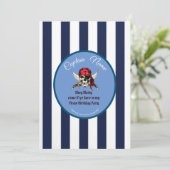 Invitation fête d'anniversaire pirate garçon (Debout devant)