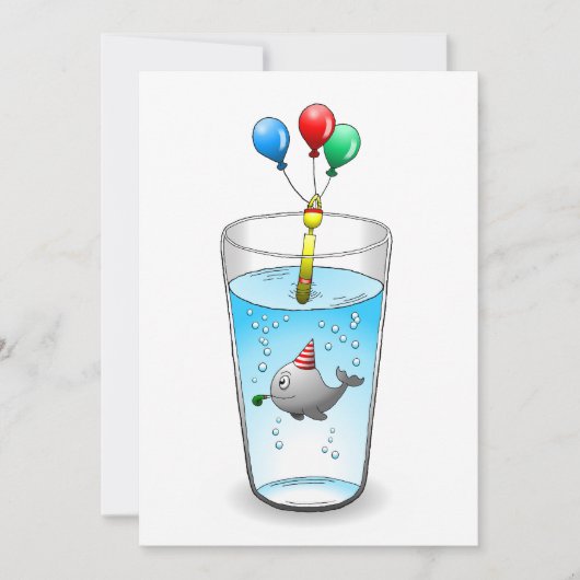 Invitation Fête d'anniversaire Piscine (Devant)
