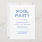 Invitation Fête d'anniversaire Piscine (Dos)