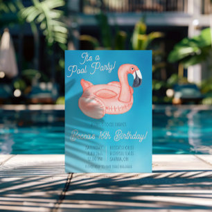 Invitation Fête d'anniversaire Piscine