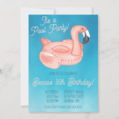 Invitation Fête d'anniversaire Piscine (Devant)