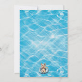 Invitation Fête d'anniversaire Piscine pour Chiens (Dos)