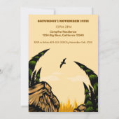 Invitation Fête d'anniversaire pittoresque en plein air (Dos)