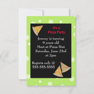 Invitation Fête d'anniversaire Pizza