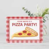 Invitation Fête d'anniversaire Pizza Party (Debout devant)