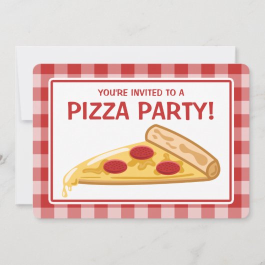 Invitation Fête d'anniversaire Pizza Party (Devant)
