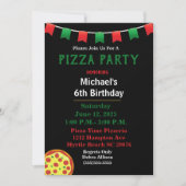 Invitation Fête d'anniversaire pizza pour enfants (Devant)