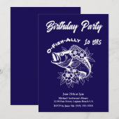 Invitation Fête d'anniversaire-Poisson (Devant / Derrière)