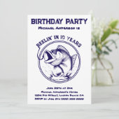 Invitation Fête d'anniversaire-Poisson (Debout devant)