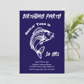 Invitation Fête d'anniversaire-Poisson (Debout devant)