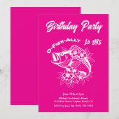 Invitation Fête d'anniversaire-Poisson (Devant / Derrière)