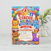 Invitation Fête d'anniversaire Pop It Cirque (Debout devant)