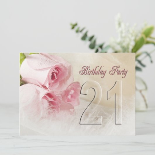 Invitation fête d'anniversaire pour 21 ans (Debout devant)