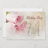 Invitation fête d'anniversaire pour 71 ans (Devant)