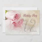 Invitation fête d'anniversaire pour 72 ans (Devant)