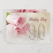 Invitation fête d'anniversaire pour 90 ans (Devant / Derrière)