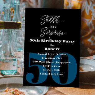 Invitation Fête d'anniversaire pour adultes masculins surpris