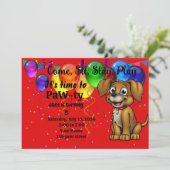 Invitation Fête d'anniversaire pour animaux (Debout devant)