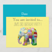 Invitation Fête d'anniversaire pour bébé ou tout-petit (Devant / Derrière)