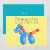 Invitation Fête d'anniversaire pour bébé ou tout petit enfant (Devant / Derrière)