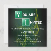 Invitation Fête d'anniversaire pour briser 40 ans (Dos)