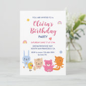 Invitation Fête d'anniversaire pour enfant (Debout devant)