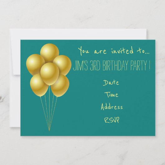 Invitation Fête d'anniversaire pour enfant en bas âge (Devant)