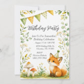 Invitation Fête d'anniversaire pour enfant genre neutre Renar (Devant)