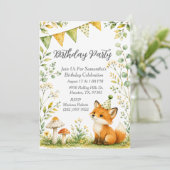 Invitation Fête d'anniversaire pour enfant genre neutre Renar (Debout devant)